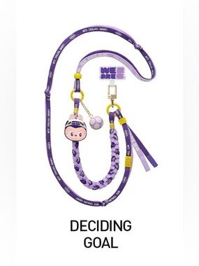 ⚽️ LABUBU (The Monsters) x FIFA 💜DECIDING GOAL💛 Long Lanyard 🟥POP MART 🆕NWT🆕